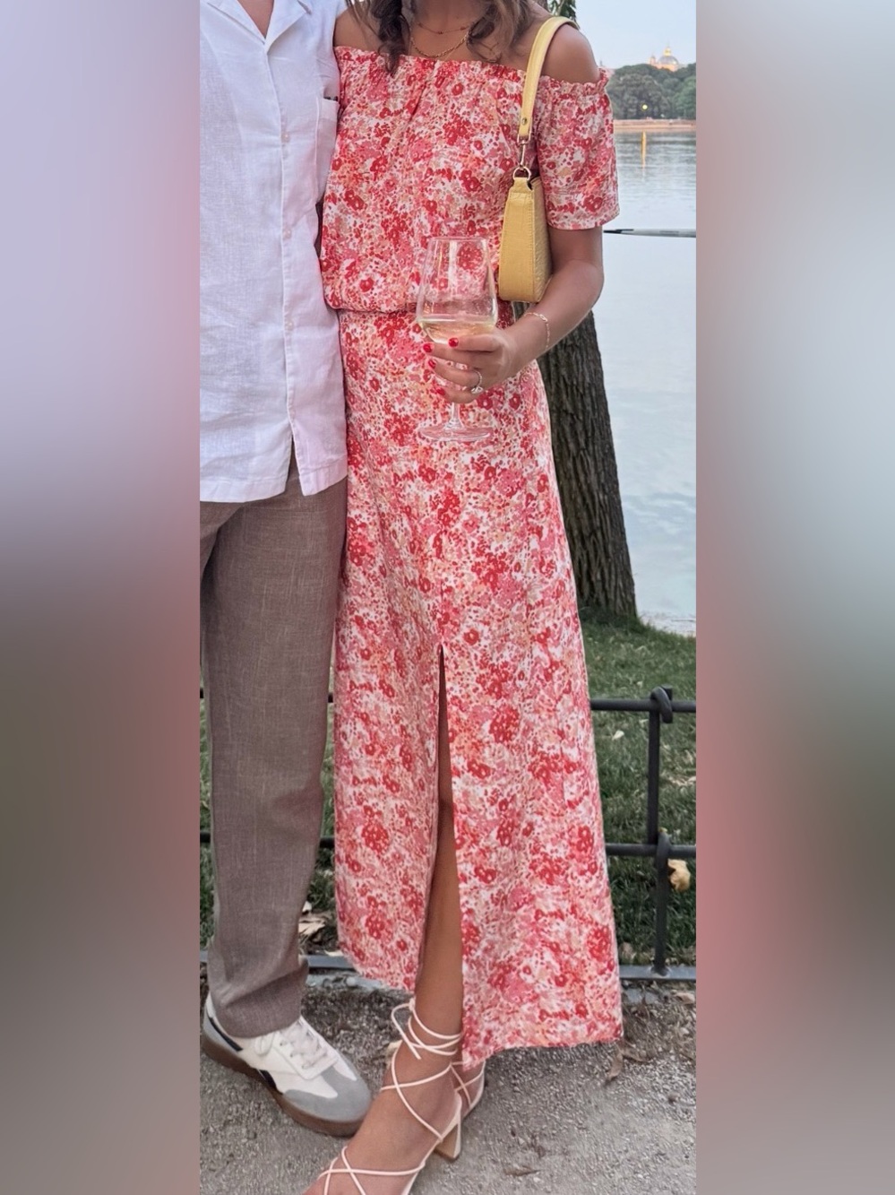 Kookai Red Floral Two-Piece Skirt Set